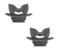 HSTWODE 2 boquillas de silicona con soporte para la lengua, goma de mordida cómoda para snorkel, buceo y tubo de respiración, accesorio de buceo universal, boquilla de repuesto para buceo libre (gris)