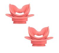 HSTWODE 2 boquillas de silicona con soporte para la lengua, goma de mordida cómoda para snorkel, buceo y tubo de respiración, accesorio de buceo universal, boquilla de repuesto para buceo libre (rosa)