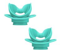 HSTWODE 2 boquillas de silicona con soporte para la lengua, goma de mordida cómoda para snorkel, buceo y tubo de respiración, accesorio de buceo universal, boquilla de repuesto para buceo libre (verde