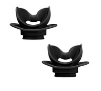 HSTWODE 2 boquillas de silicona con soporte para la lengua, goma de mordida cómoda para snorkel, buceo y tubo de respiración, accesorio de buceo universal, boquilla de repuesto para buceo libre (negro