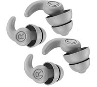 HSTWODE 2 pares de tapones de silicona para dormir, tapones para nadar, tapones de silicona para el día a día en viajes, para dormir o aprender (gris, talla única)