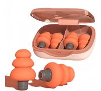 HSTWODE 2 pares de tapones para dormir ohropax, tapones para los oídos, tapones para dormir, tapones para los oídos contra el ruido, ideales para viajar, dormir y aprender (naranja, talla única)