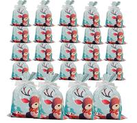 HSTWODE 24 bolsas de embalaje, bolsas de dulces, bolsas, bolsas de regalo, se utilizan para dulces, galletas, chocolate y otros aperitivos. (cian)