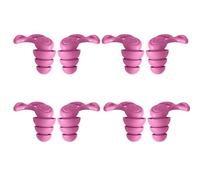 HSTWODE 4 pares de tapones de silicona para dormir, tapones para los oídos, tapones para nadar, viajar, dormir, nadar, aprender (rosa, talla única)