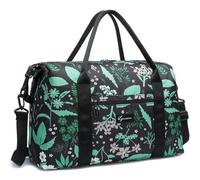 HSTWODE Sporttasche Reisetasche groß Gym Bag Faltbar Schwimmtasche Trainingstasche leicht Duffel Bag für Sport Fitness Reisen geeignet für Männer und Frauen, Motivos florales y de hierba, Estilo
