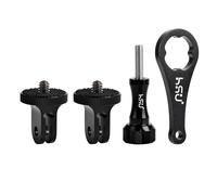 HSU Adaptador de trípode de cámara de aluminio, soporte de cámara de 1/4 pulgadas - 20 con tornillo de mariposa de aluminio, adaptador de trípode compatible con GoPro/Sony/Sjcam/Insta360 X3/X2/X/RS/R