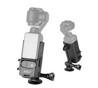 HSU Carcasa de bolsillo 3, marco de expansión, soporte adaptador, soporte protector para DJI Osmo Pocket 3, marco de plástico 1/4 Cold Shoe Action Camera trípode