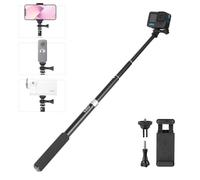 HSU Palo Selfie Extensible para GoPro， Agarre de Mano Impermeable para Hero 13/12/11/10/9/8/7/6/5/4/3, Smartphones y Otras Cámaras de Acción (92CM)