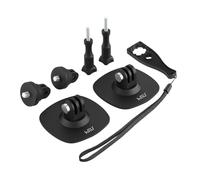 HSU Soporte Adhesivo para GoPro, Soporte de Casco Flexible para Insta360, Kit de Accesorios para Cámaras de Acción (6 en 1)