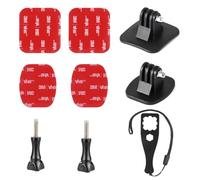 HSU Soporte Adhesivo para GoPro, Soportes de Casco con Almohadillas Adhesivas 3M para Cámaras de Acción Hero 13/12/11/10/9/8/7/6/5/4/3