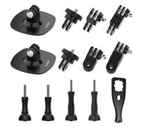 HSU Soporte de Adhesivo para GoPro, Soporte de Casco Flexible para Insta360, Brazos de Extensión de Accesorios y Tornillos para Cámaras de Acción (12 en 1)