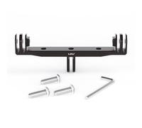 HSU Soporte Doble de Aluminio para GoPro, Adaptador Doble Más Largo para GoPro con Accesorio Multimedia o Carcasa Impermeable