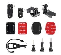 HSU Soportes de Casco para Cámaras de Acción GoPro, Brazos de Extensión, Montajes Adhesivos 3M, Kit de Accesorios con Clip para Hero 13/12/11/10/9/8/7/6/5/4/3