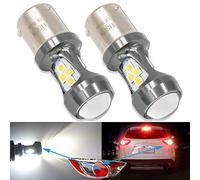 HSUN BAZ15D P21/4W S7225 S25 LED Bombillas 6000K Blanco para Luz Trasera de Freno de Coche
