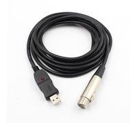Hsupez Cable de micrófono tipo A macho a XLR hembra, cable de micrófono 3M, USB a XLR, para control de luz, audio, micrófonos, para conectar a un puerto USB de un ordenador