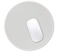 Hsurbtra Alfombrilla de mouse gris, alfombrilla de mouse redonda pequeña con textura premium de 22 x 22 cm, borde cosido, antideslizante, impermeable, bonita alfombrilla de mouse para oficina, hogar,