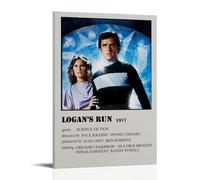 HSUREWTRK Logan's Run - Póster estético de la película para pared, lienzo, pintura decorativa, póster vintage para sala de estar, dormitorio, decoración de habitación, 60 x 90 cm, estilo marco