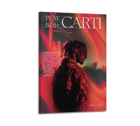 HSUREWTRK Playboi Carti - Póster estético para pared, lienzo decorativo, pintura vintage, para sala de estar, dormitorio, decoración de habitación, 30 x 45 cm, estilo marco