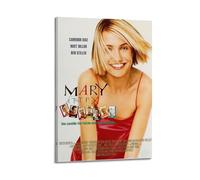 HSUREWTRK Póster estético de pared con texto en inglés "There's Something About Mary" (50 x 75 cm), estilo marco