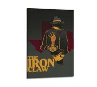 HSUREWTRK Póster estético de The Iron Claw para pared, lienzo decorativo, pintura vintage, para sala de estar, dormitorio, decoración de 30 x 45 cm, estilo marco