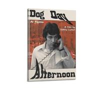 HSUREWTRK Póster estético para el día del perro por la tarde, lienzo decorativo para pared, póster vintage para sala de estar, dormitorio, decoración de habitación, 50 x 75 cm, estilo marco