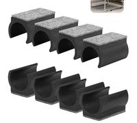 HSUYUN 8 Piezas Protector Para Patas de Silla en Forma de U, 25 mm Deslizadores de Fieltro, Antideslizante y Reducción de Ruido Para Cantilever