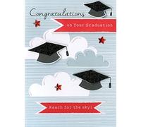 HSW057 - Tarjeta de graduación hecha a mano con texto en inglés "Congratulations On Your Graduation"