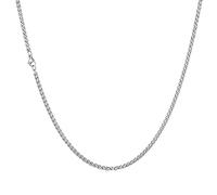 HSWYFCJY Collar de cadena de trigo para hombre, de plata, trenzado, collar de acero inoxidable, cadenas para el cuello de los hombres de 18/20/22/24 pulgadas