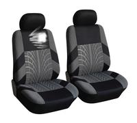 HSXDTK Fundas Asientos Coche para Mitsubishi Space Star ASX Outlander Carisma l200, Protector de Asiento Delantero para Delantero y Trasero, Funda Coche Transpirable,2 Seats-Grey