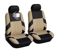 HSXDTK Fundas Asientos Coche para Mitsubishi Space Star ASX Outlander Carisma l200, Protector de Asiento Delantero para Delantero y Trasero, Funda Coche Transpirable,2 Seats-Beige
