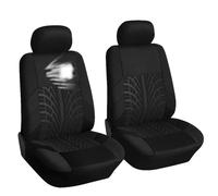 HSXDTK Fundas Asientos Coche para Toyota Corolla/Reiz/Crown/Highlander/Camry RAV4 Yaris, Protector de Asiento Delantero para Delantero y Trasero, Funda Coche Transpirable,2 Seats-Black