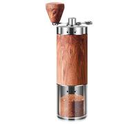 HSXSSYUK - Molinillo de café manual portátil de acero inoxidable 304 con asa, cuerpo de madera, trituradora de grano ajustable, capacidad de 30 g