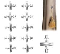 Hsyadazi 10 pares de imanes de cortina de acero inoxidable, botones magnéticos duraderos, clips laterales magnéticos para cortina de ducha, clip magnético para cortina de ducha, cortina de ducha o