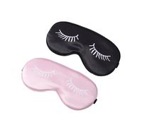 Hsyadazi 2 mascarillas de seda para dormir, cómodas y opacas, para mujeres y hombres, para dormir por la noche, viajes y oficina (rosa)