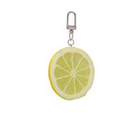 HSYHERE Llavero con colgante para hombre y mujer, creativo, interesante, novedad, elegante, mini comida simulada, camarón naranja, Limón, S
