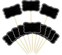 HSYTEK 50 unidades de pequeños marcadores de tiza, pizarras para escribir, accesorios para buffet, banderines para etiquetas de descripción en fiestas, etiquetas de precios, decoraciones de cupcakes