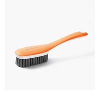 HSYTEK - Cepillo de limpieza para zapatillas, eficaz y suave para textiles, piel y piel sintética, cepillo para zapatos de alta calidad con cerdas sintéticas, color naranja