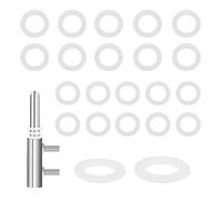 HSYTEK Juego de 40 arandelas de puerta de plástico para puerta de habitación, 20 unidades de 14 x 8 x 1 mm y 20 unidades de 15 x 10 x 1,2 mm, juego de anillos de sujeción adecuados para una amplia