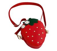 HSYWSH Bolso de Fresa Bolso Cruzado de Fresa Bolsos Fresa Forma de dibujo animado Bolsa Niña Crossbody Adecuado para niñas como regalo de cumpleaños (Rojo)