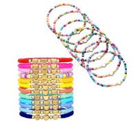 HSYWSH Pulseras de la Amistad en forma de corazón Pulseras Amistad Regalos para NiñAs,Beads Mujer Pulsera/s coloridas,regalos de joyería para niñas, mujeres, hombres Mejor Amiga (Multicolor 1)