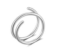 Hsyzygian 1/5 piezas de piercing de nariz de acero inoxidable con doble anillo para la nariz, joyería doble para una sola pieza, 10mm, como se describe, como se describe