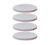 Hsyzygian 4 rejillas de hierro para subwoofer con recubrimiento en polvo blanco para montaje en techo, cubierta protectora de sonido para equipos de sonido, rejilla de altavoz de hierro