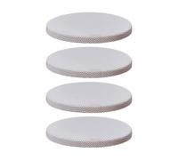 Hsyzygian 4 rejillas de hierro para subwoofer con recubrimiento en polvo blanco para montaje en techo, cubierta protectora de sonido para equipos de sonido, rejilla de altavoz de hierro