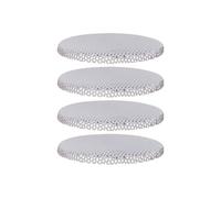 Hsyzygian 4 rejillas de hierro para subwoofer con recubrimiento en polvo blanco para montaje en techo, cubierta protectora de sonido para equipos de sonido, rejilla de altavoz de hierro