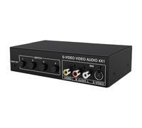 Hsyzygian 4x1 S Video & Sound Switcher 4 entradas 1 salida para consola de juegos, accesorios de cambio de cine en casa