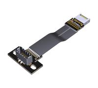 Hsyzygian Cable de extensión USB 3.2 Gen 2 tipo E, adaptador de velocidad de 10 Gbps, cable plano con agujero de tornillo, panel frontal macho a hembra
