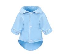 Hsyzygian Camisa de estilo francés para perro, ropa de dormir informal para gatos, ropa de dormir transpirable para cachorros, ropa cómoda para mascotas