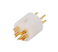 Hsyzygian Conector DIN macho de 5 pines LP para grabador de tocadiscos, enchufe de brazo de cobre chapado en oro de 24 quilates, aislador PTFE, 1 enchufe chapado en oro