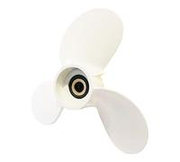 Hsyzygian Hélice marina resistente de 3 secciones de 8 pulgadas de ancho, funciona con motor pequeño, 4 6 unidades, hélice de aluminio permanente