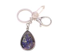 Hsyzygian Llavero con marco de corazón de piedra natural y cristales para llaves, mochilas y llavero de cristales de regalo sentimental, Lapislázuli, Talla única